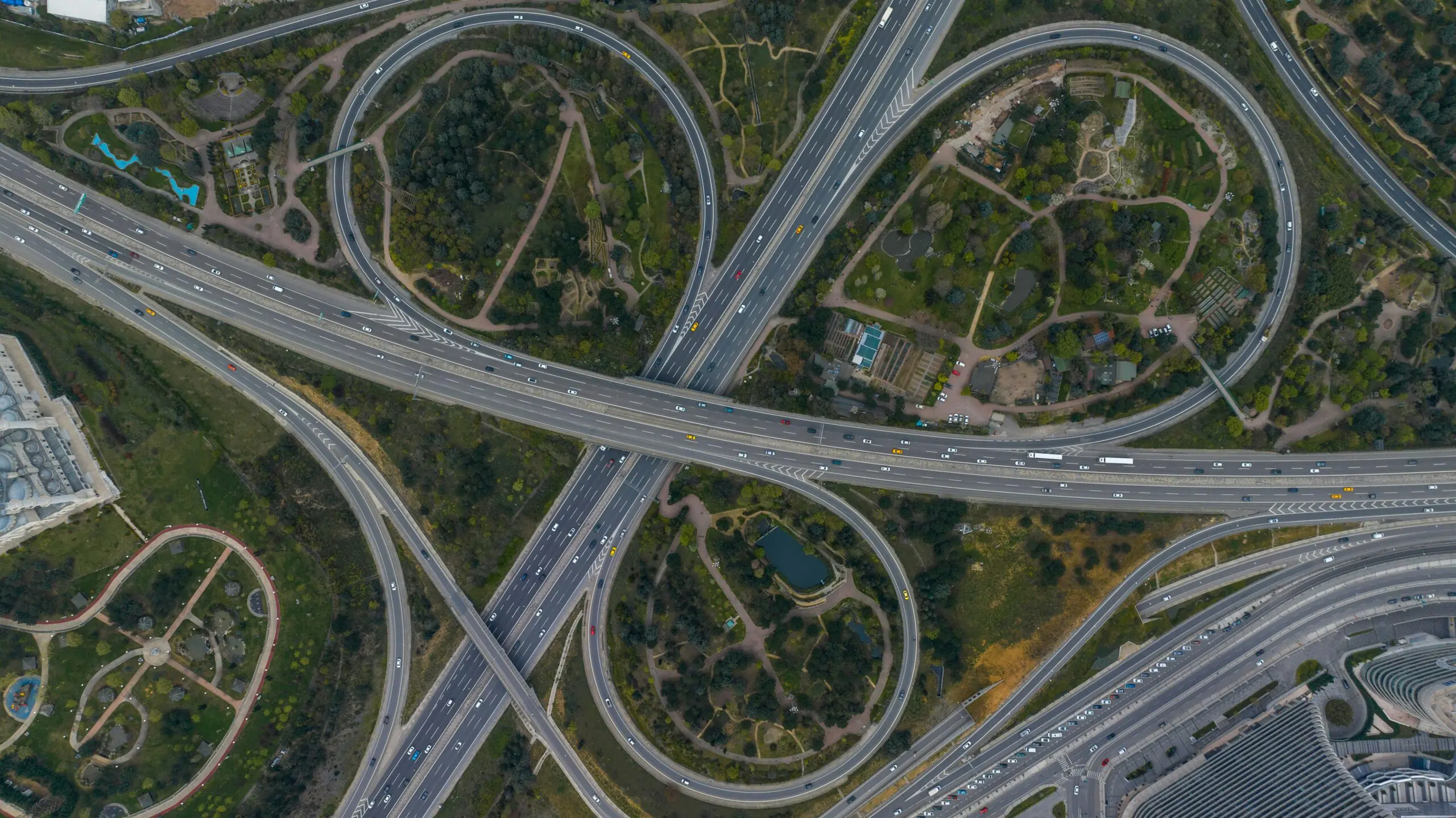 highway road as seen from above