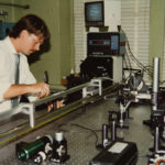 Andrew Sheinis working with a Zygo interferometer circa 1994