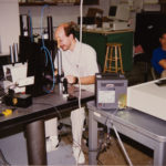 Pat Cronkite working in one of our early labs