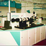 Optikos's booth at a European trade show