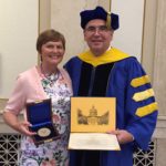 Steve and Betsy Fantone, with Stephen D. Fantone Distinguished Scholar Award from U of R, May, 2015