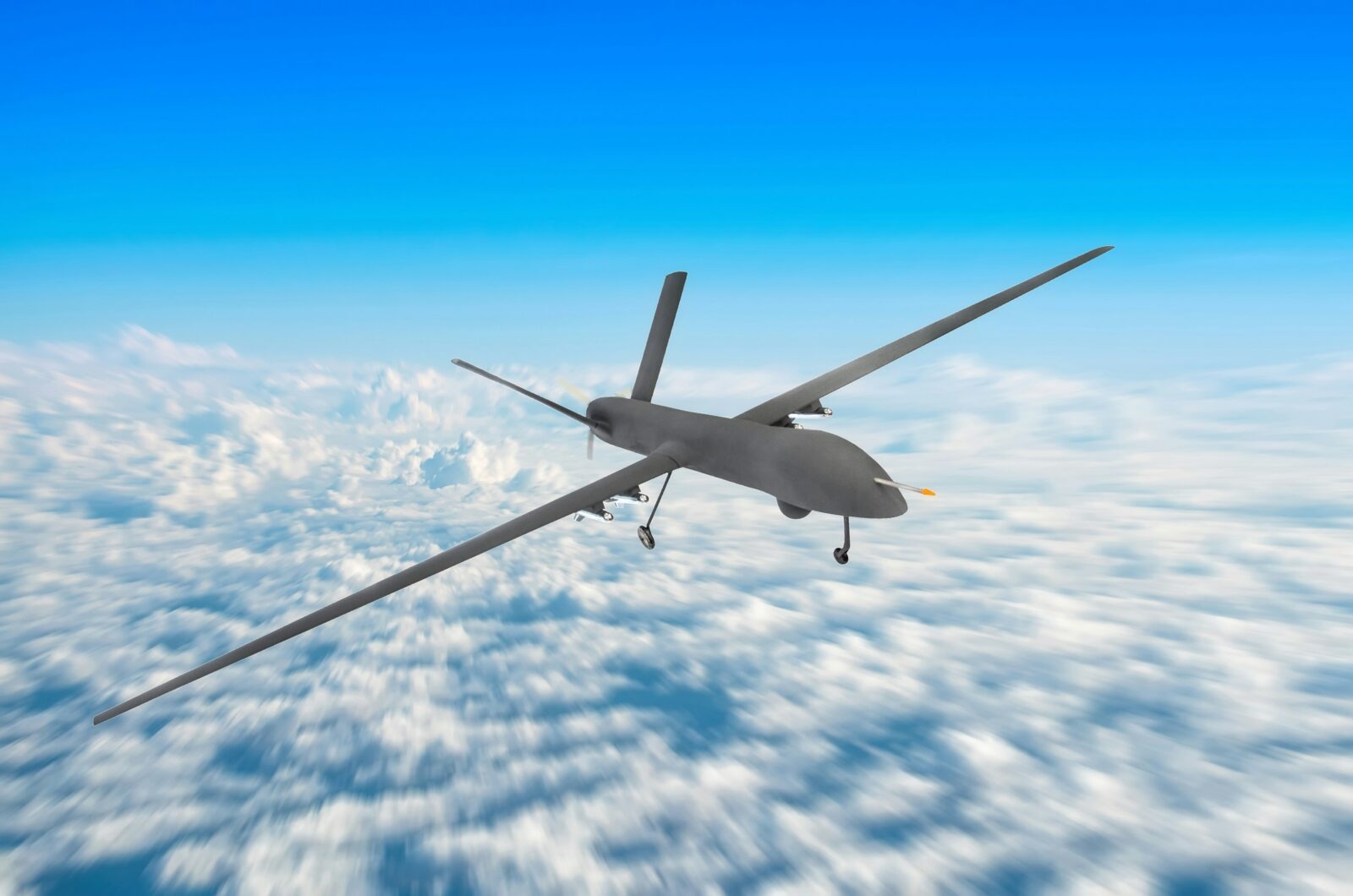 unmanned-military-drone-on-patrol-air-territory-at-high-altitude